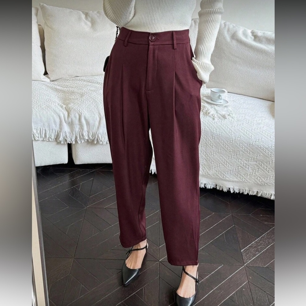 Uniqlo Deep Burgundy Women's Trousers